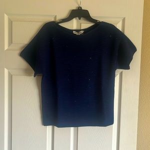 Tommy Bahama Bonita Sequin navy sweater. NWT